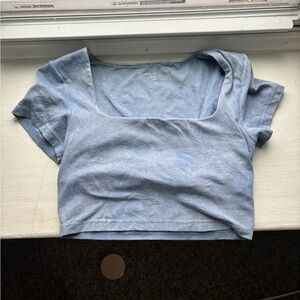 Realme Blue Fitted Crop Blouse